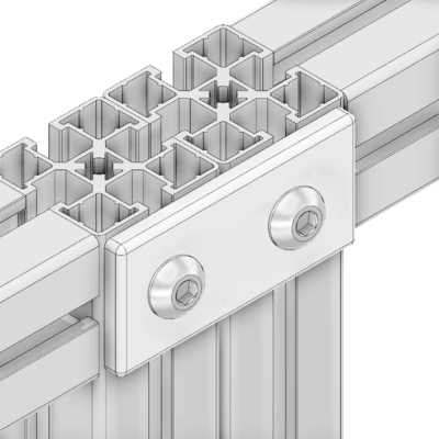 41-110-1 MODULAR SOLUTIONS ALUMINUM CONNECTING PLATE 45MM X 90MM FLAT W/HARDWARE